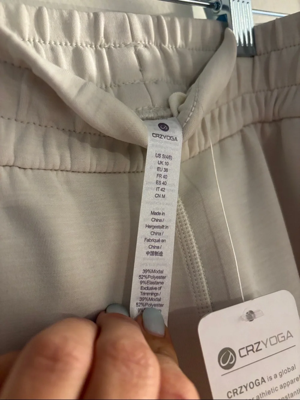 CRZ YOGA Wide-Leg Pull-On Pants in Light Cream US Small (4-6) - Picture 3 of 4